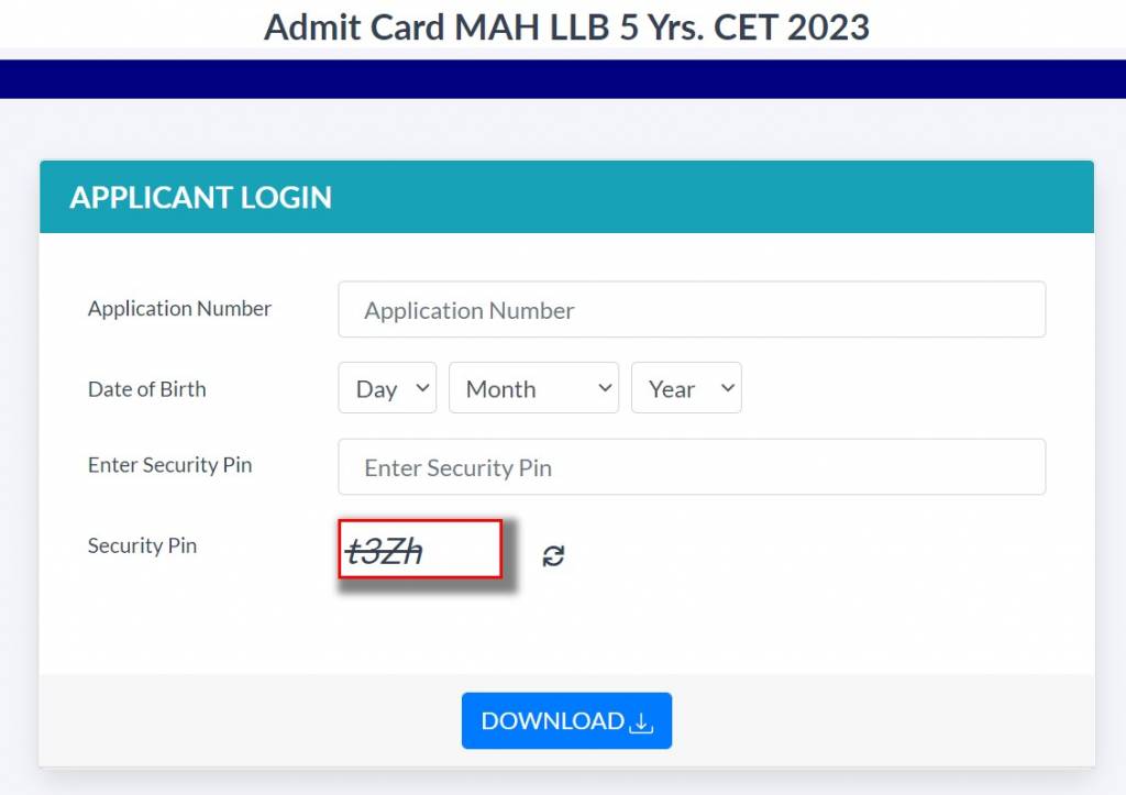 mh cet law 5 year llb admit card