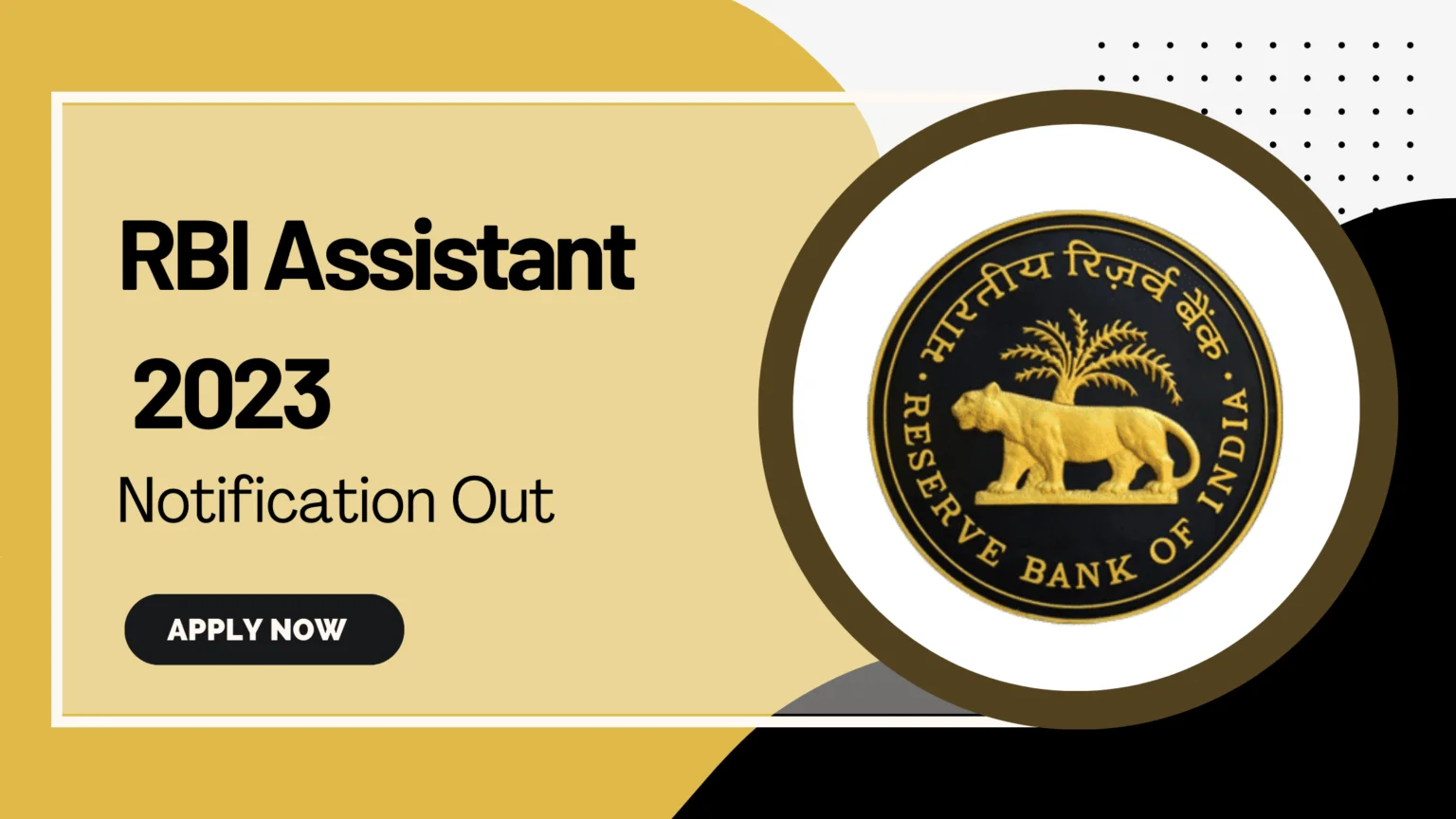 RBI Assistant 2023 Notification Out