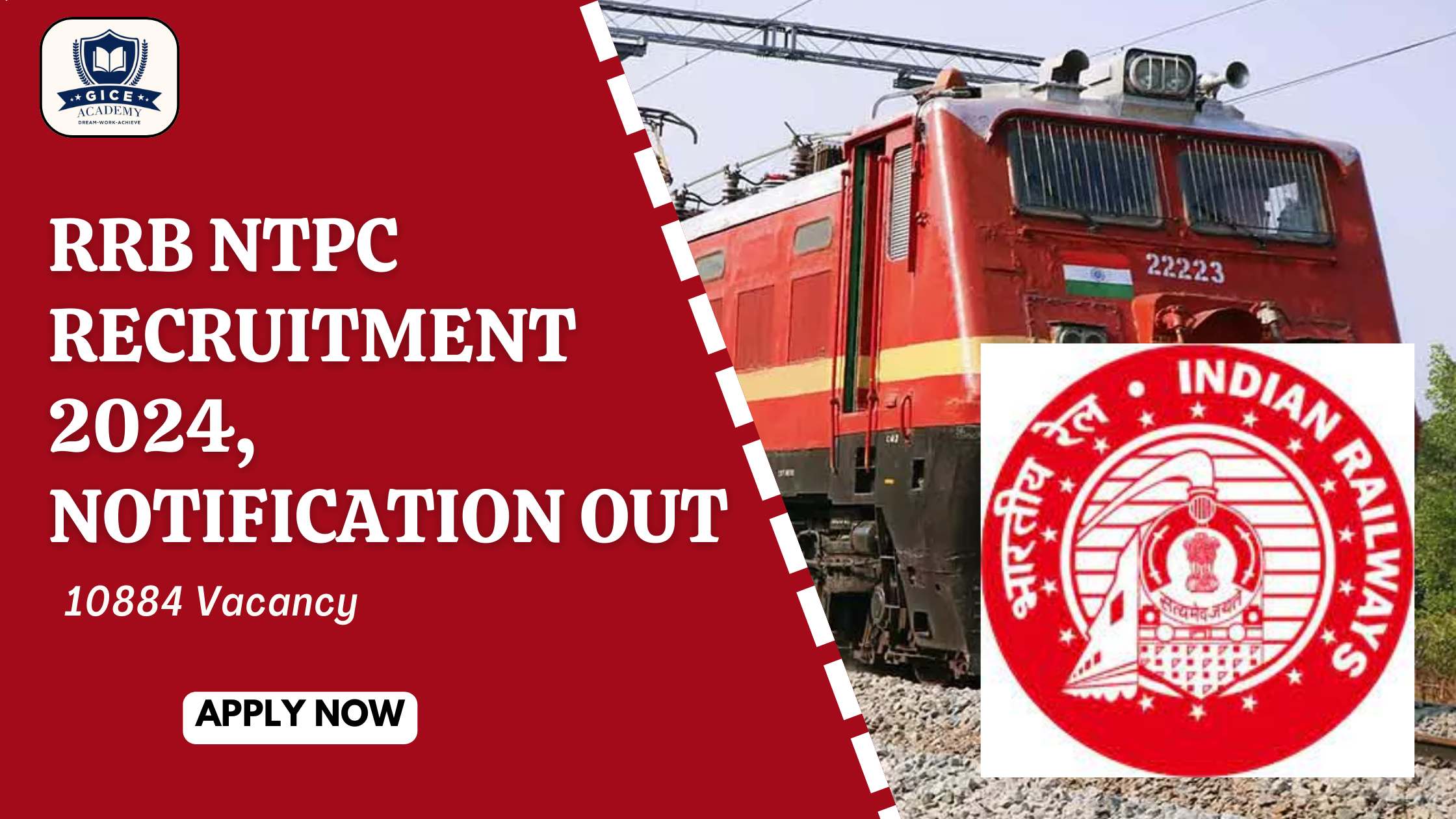 RRB NTPC Recruitment 2024, Notification(OUT)10884 Vacancy, Apply Online