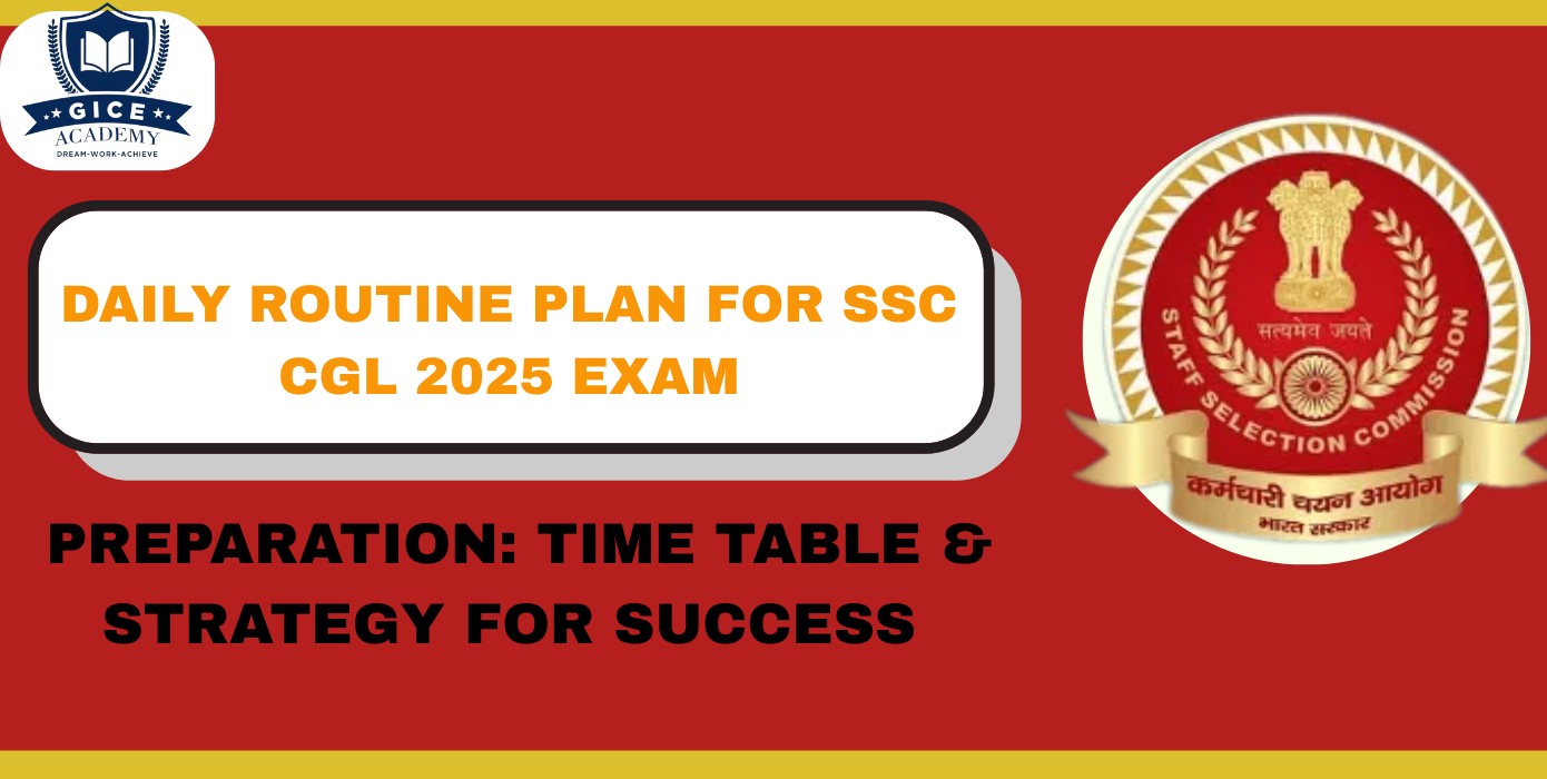 SSC CGL study plan 2025