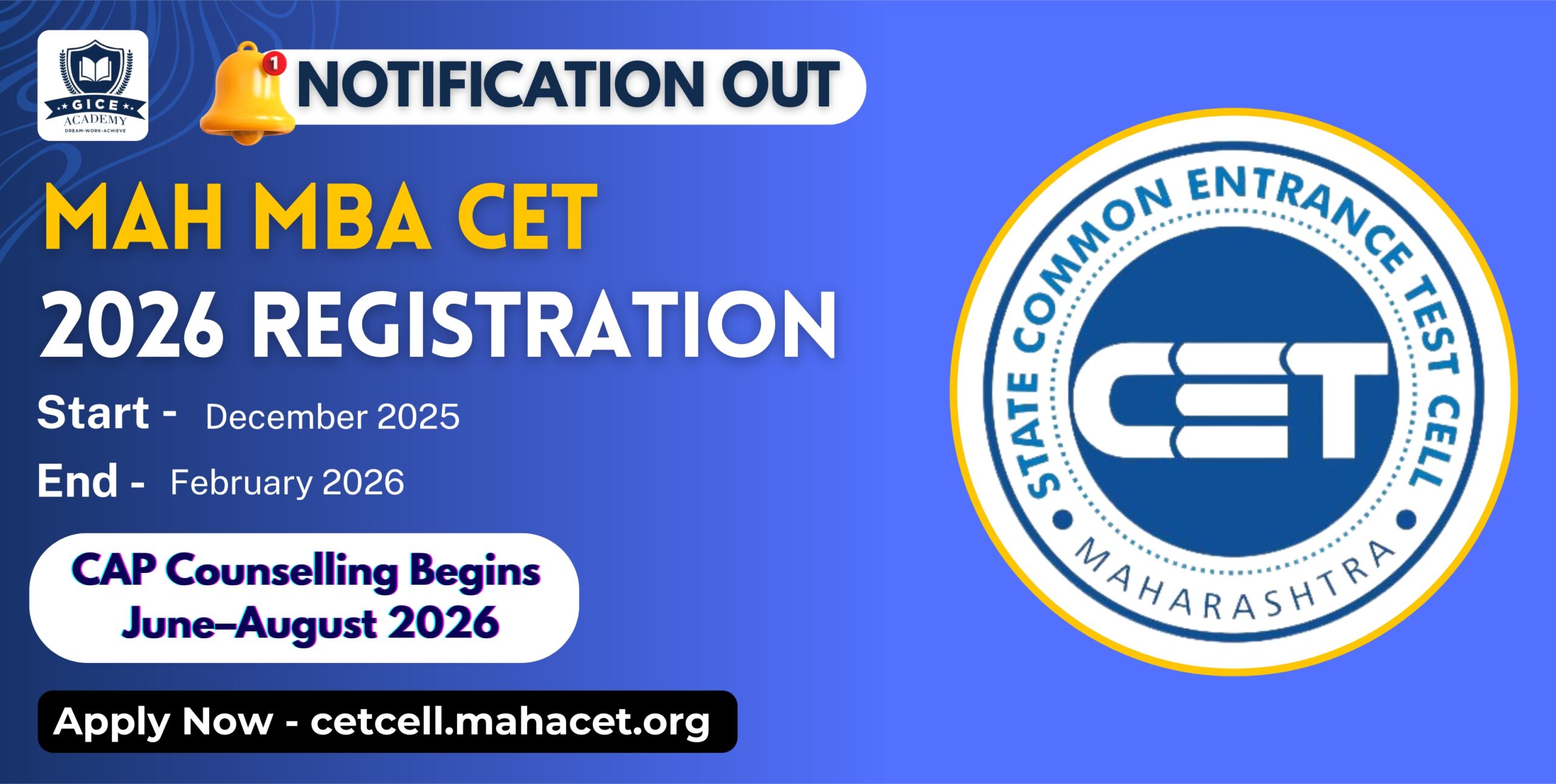 MAH MBA CET 2026 Registration