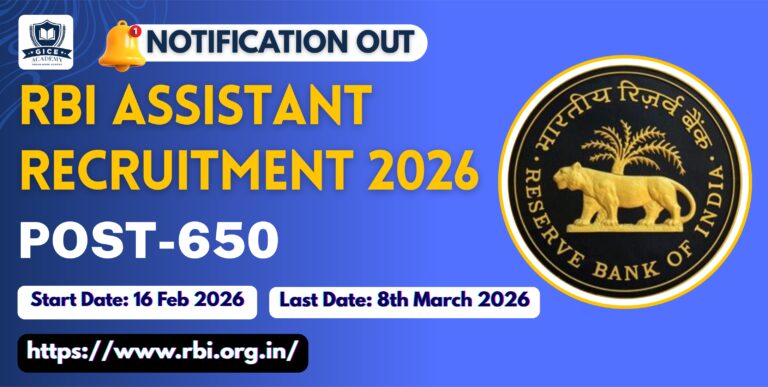 RBI Assistant Notification 2026 Out – Apply Online for 650 Assistant Vacancies (Panel Year 2025): Dates, Eligibility, Exam Pattern, Salary