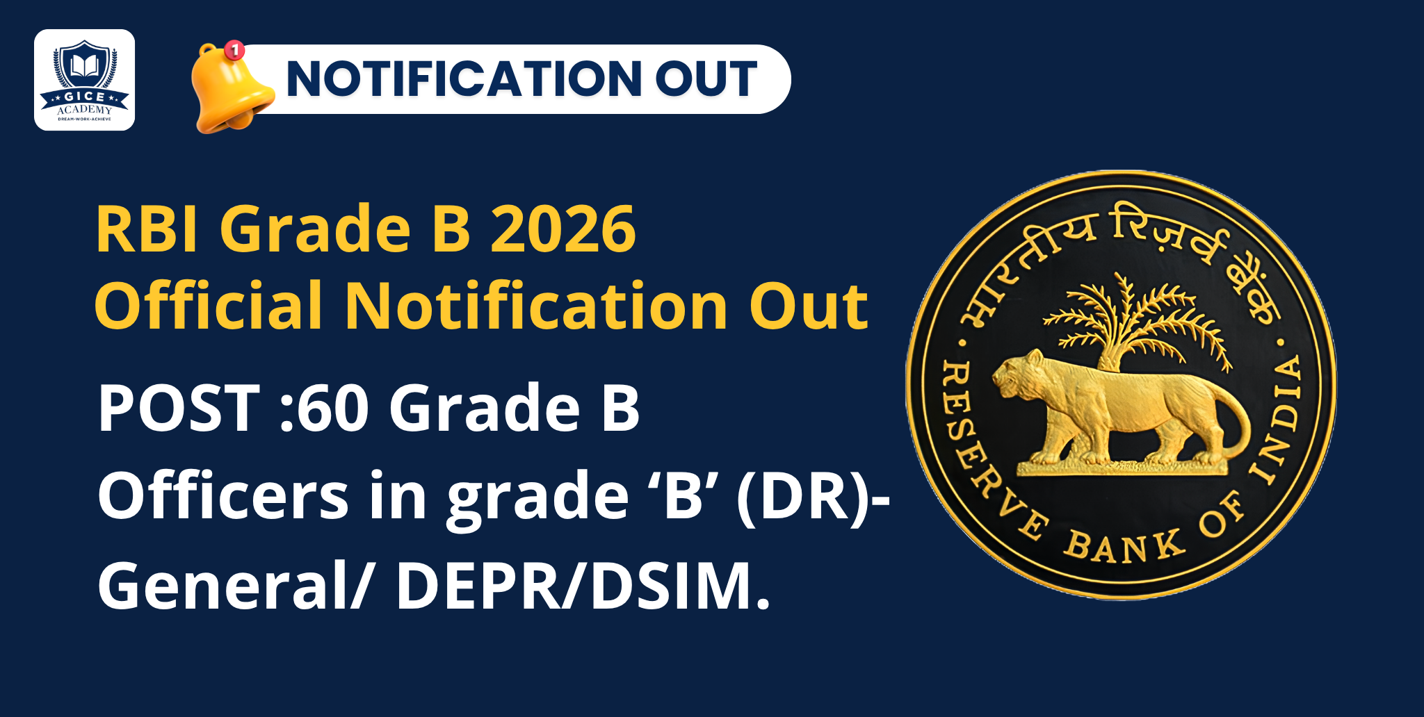 RBI Grade B 2026 Official Notification